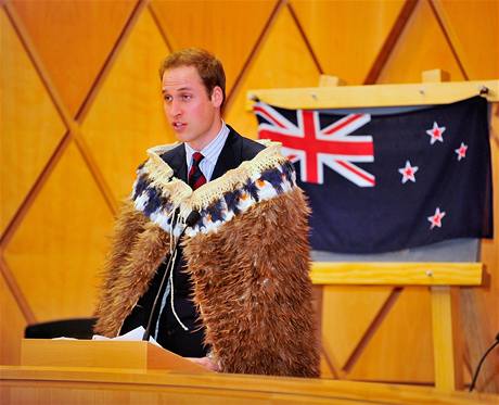 Princ William na Novém Zéland.